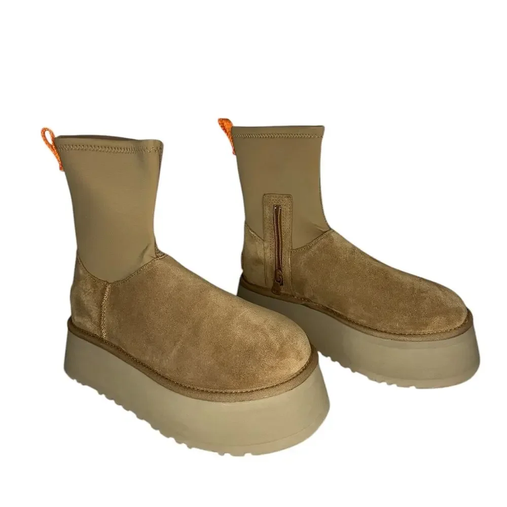 NWB Ugg Chestnut Classic Dipper 100% Authentic Stretch Sock Boots Booties Size 8